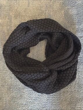 ECHO Black Textured Knit Infinity Scarf - Women Accessories